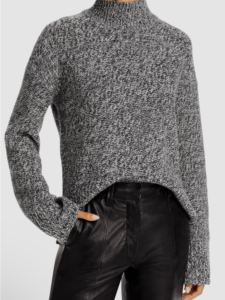 Theory Karenia Cashmere Marbled Turtleneck Sweater Sz Medium